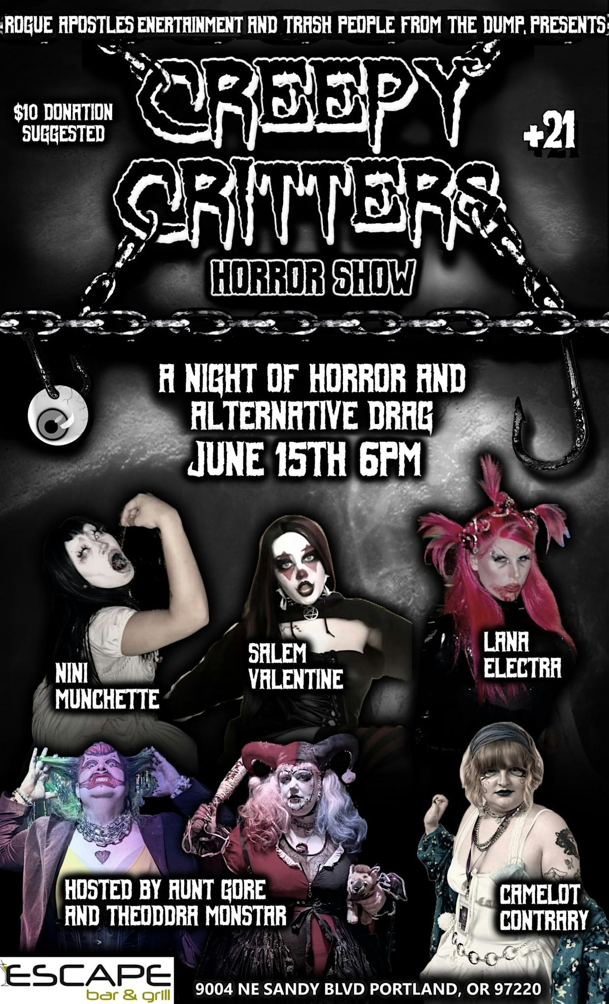 Creepy Critters Horror Show, 15 June | Event in Portland | AllEvents