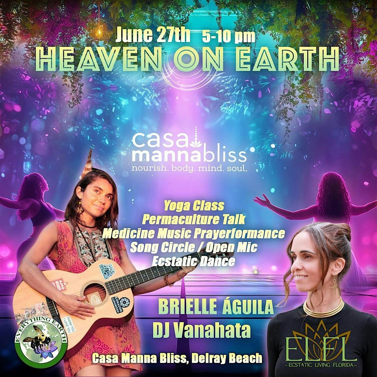 Heaven on Earth: Yoga, Medicine Music, Ecstatic Dance, Open Mic, 27 June | Event in Delray Beach | AllEvents