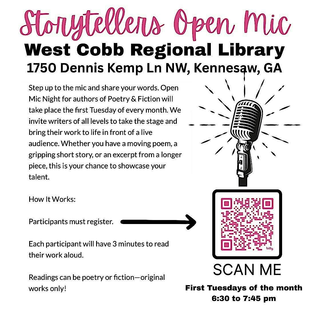 Storytellers Open Mic Night | Event in Kennesaw | AllEvents