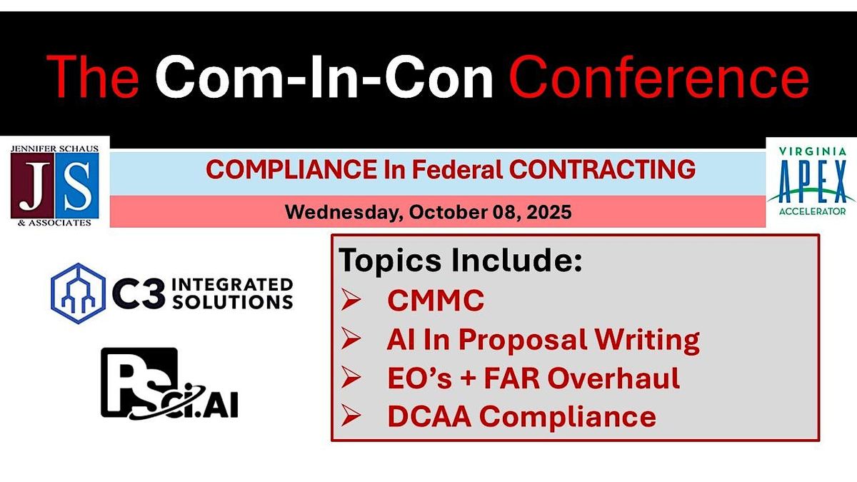 The Com-In-Con (Compliance In Federal Contracting) Conference, 2025, 8 October | Event in Reston | AllEvents