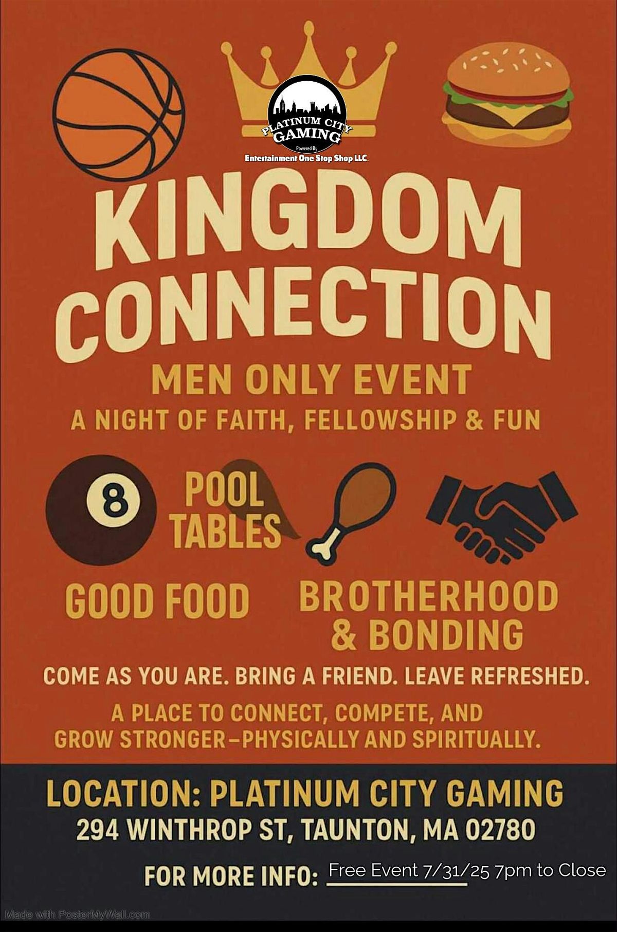 Kingdom Connection – Men’s Networking Night, 31 July | Event in Taunton | AllEvents