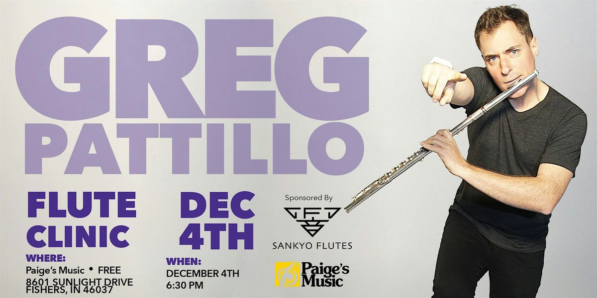 Flute Clinic with Greg Pattillo, 4 December | Event in Fishers | AllEvents