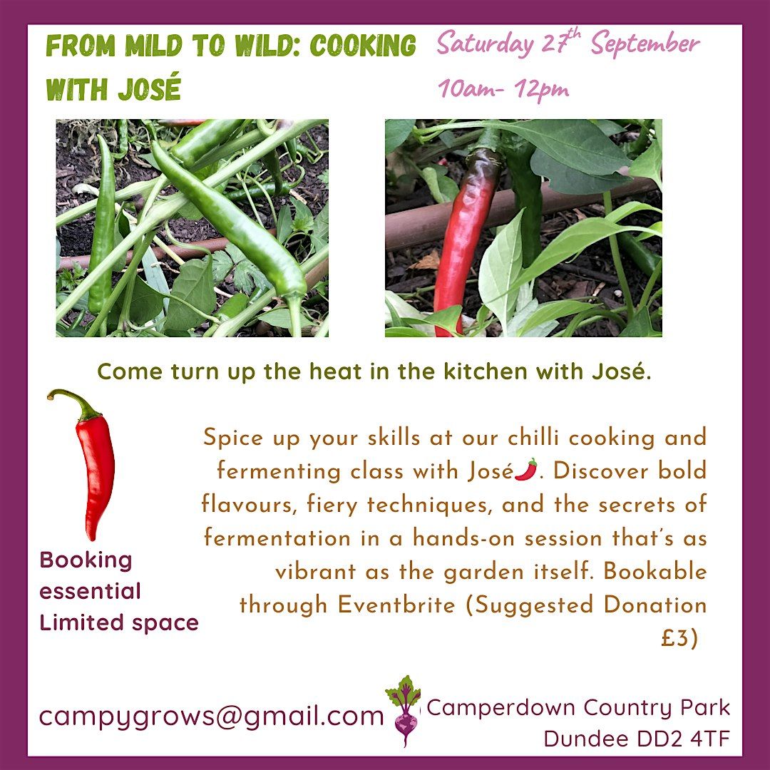 From Mild to Wild: Cooking with José, 27 September | Event in Dundee | AllEvents