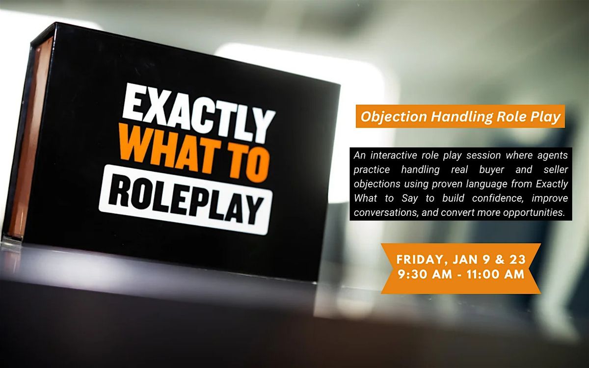 Objection Handling Role Play