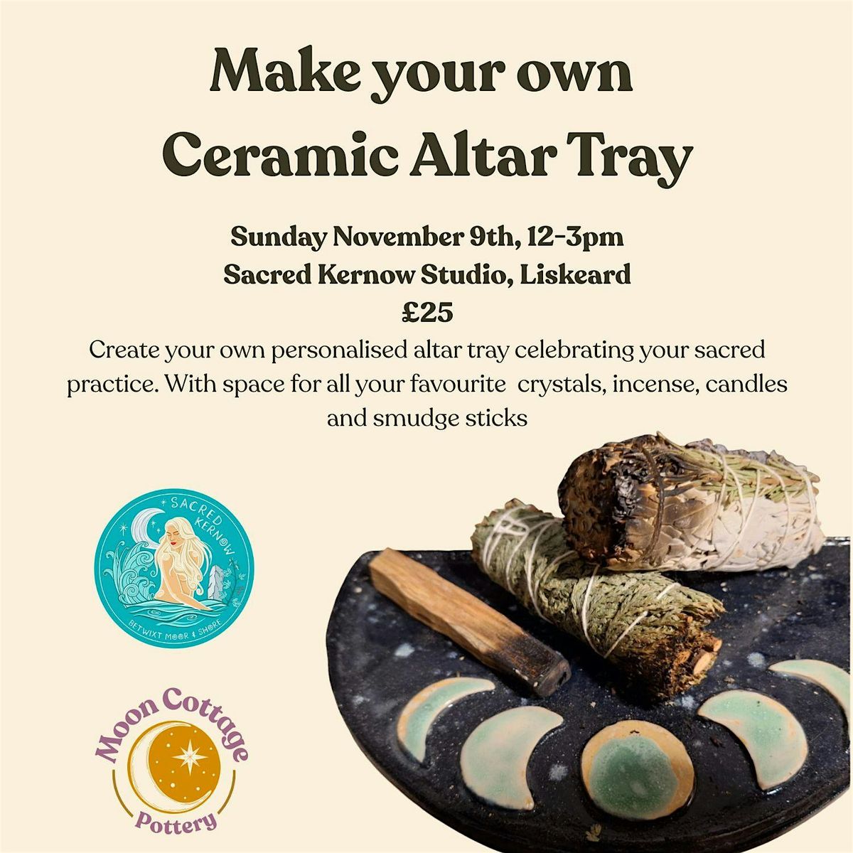 Make your own Ceramic Altar Tray, 9 November | Event in Liskeard | AllEvents