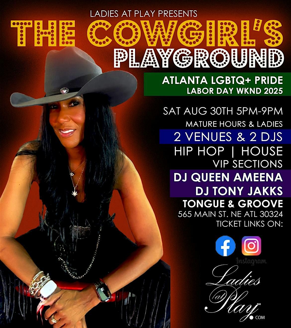 Ladies at Play presents THE COWGIRL'S PLAYGROUND ATLANTA LGBTQ+ Pride '25 | Event in Atlanta | AllEvents