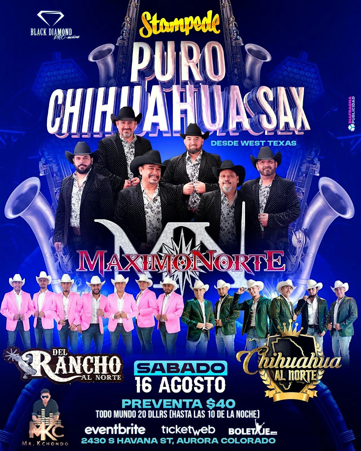 Maximo Norte - Del Rancho Al Norte - Chihuahua Al Norte, 16 August | Event in Aurora | AllEvents