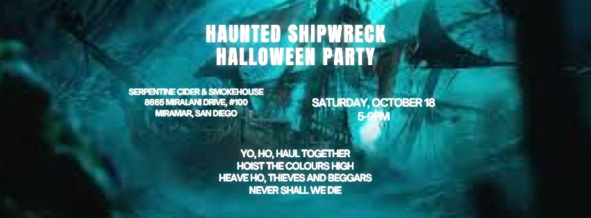 Haunted Shipwreck Halloween Party, 18 October | Event in San Diego | AllEvents