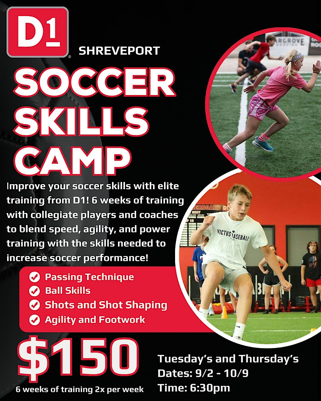 SHREVEPORT SOCCER SKILLS CAMP, 2 September | Event in Shreveport | AllEvents
