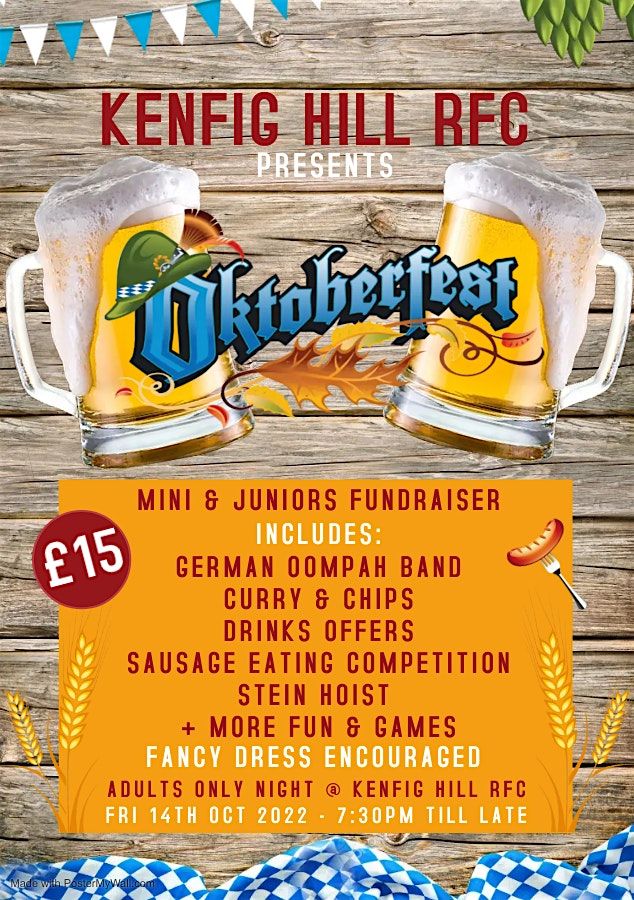 Kenfig Hill RFC - Oktoberfest 2025, 18 October | Event in Kenfig Hill | AllEvents