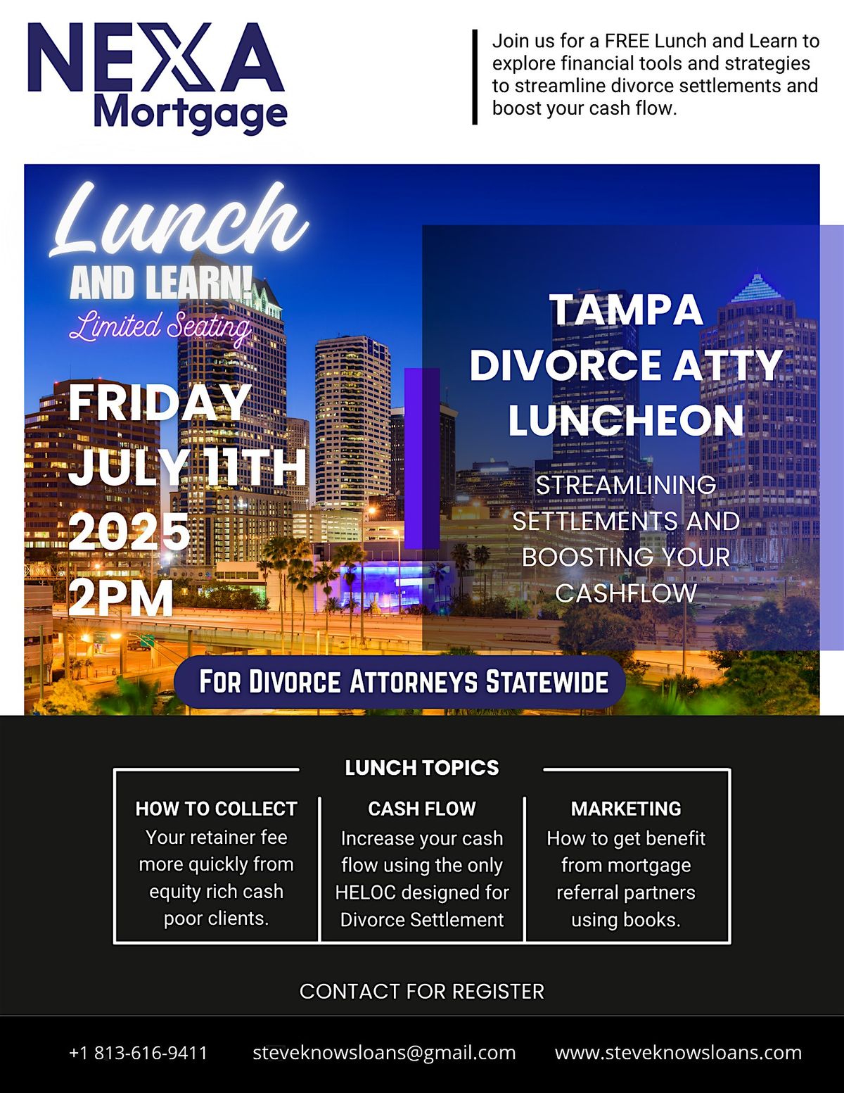 Streamlining Divorce Settlements: Financial Tools to to Boost Your Practice, 11 July | Event in Tampa | AllEvents