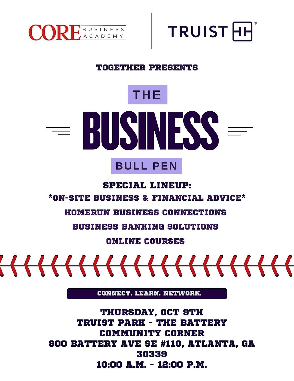 The Business Bull Pen: Connect. Learn. Network., 9 October | Event in Atlanta | AllEvents