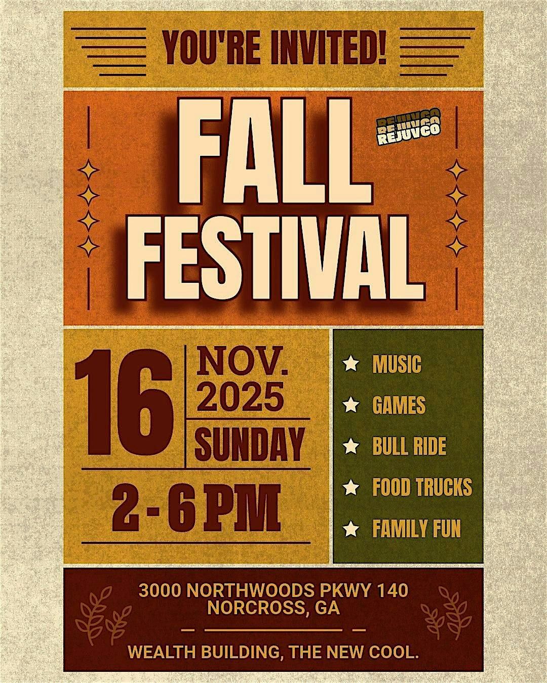 REJUV CO FALL FEST, 3000 Northwoods Pkwy suite 140, Norcross, 16