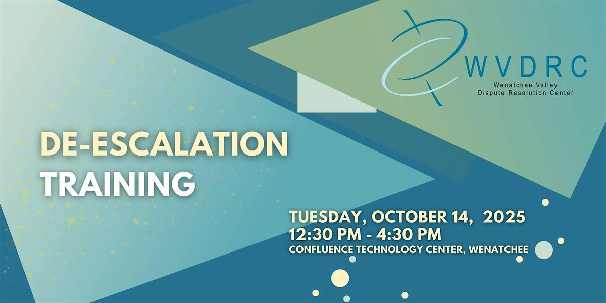 De-Escalation Training October 14, 2025, 14 October | Event in Wenatchee | AllEvents
