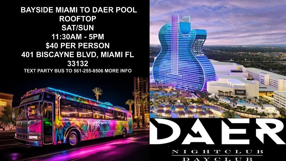 OFFICAL DAER HARD ROCK POOL PARTY BAYSIDE MIAMI PICK UP | Event in Miami | AllEvents