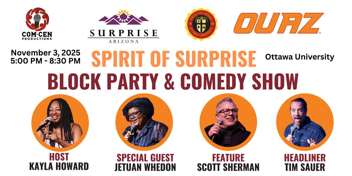 Spirit of Surprise Block Party Fundraiser and Comedy Show, 3 November | Event in Surprise | AllEvents