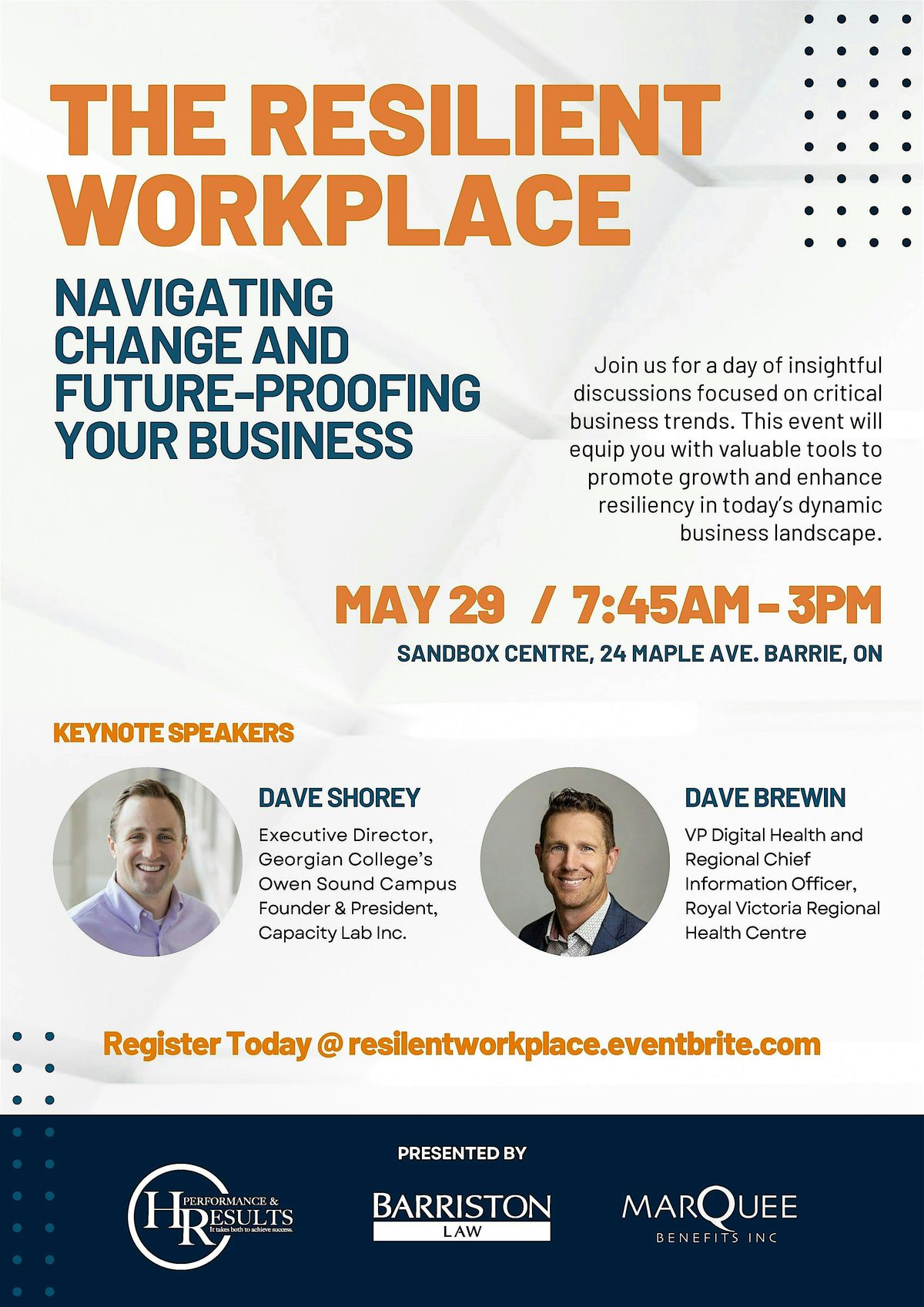 The Resilient Workplace, 29 May | Event in Barrie | AllEvents
