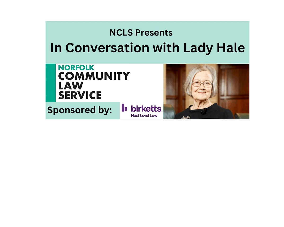 NCLS presents... In conversation with Lady Hale, 21 November | Event in Norwich | AllEvents