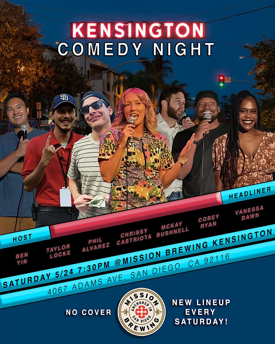 Kensington Comedy Night w/Headliner Vanessa Dawn, 24 May | Event in San Diego | AllEvents