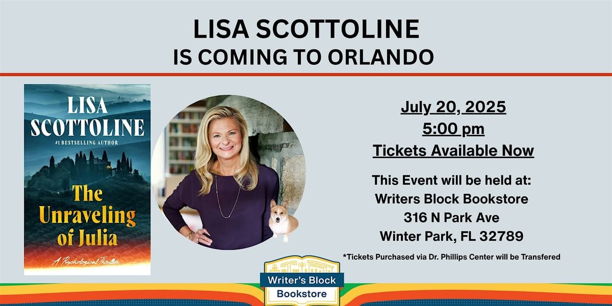 Lisa Scottoline - The Unraveling of Julia, 20 July | Event in Winter Park | AllEvents