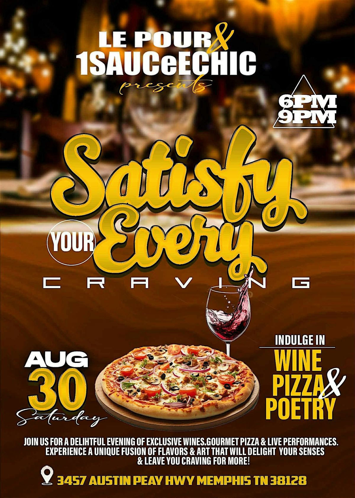 Satisfy Your Every Craving, 30 August | Event in Memphis | AllEvents