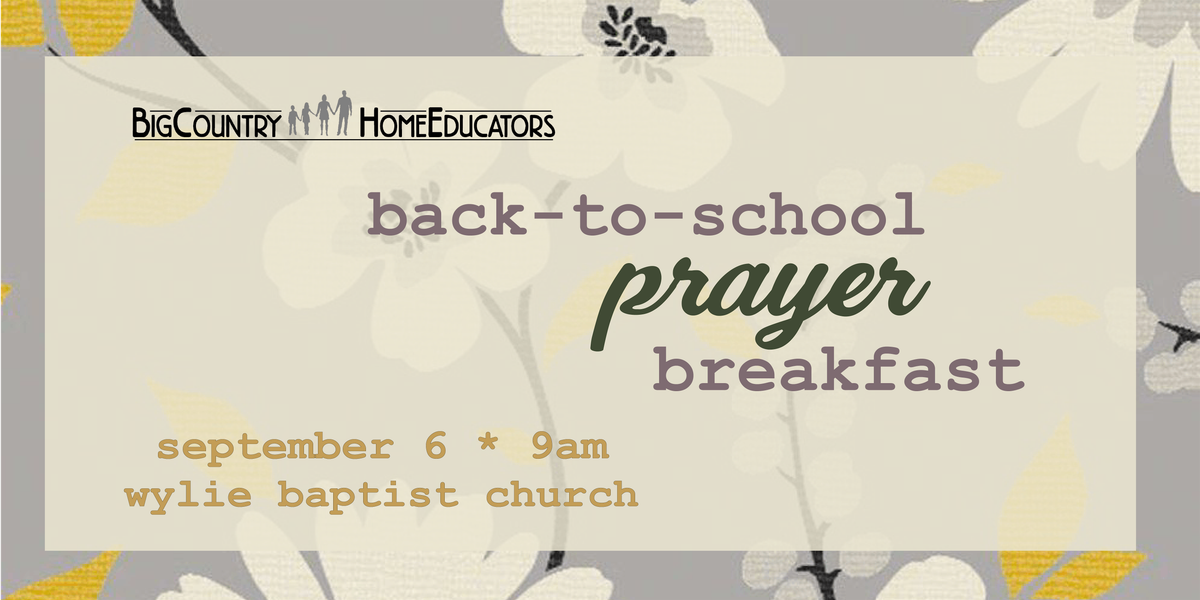 BCHE Back-to-School Prayer Breakfast, 6 September | Event in Abilene | AllEvents
