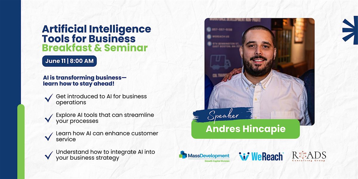 Artificial Intelligence Tools for Business, 11 June | Event in Boston | AllEvents