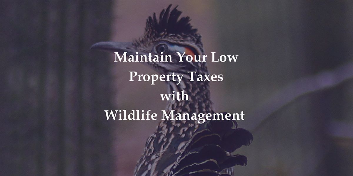 Introduction to Wildlife Management - Waco MCC, 18 September | Event in Waco | AllEvents