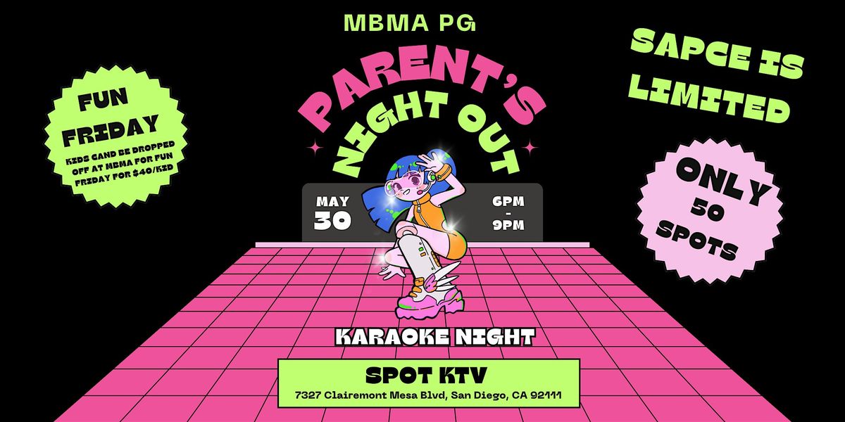 Parents' Night Out, 30 May | Event in San Diego | AllEvents