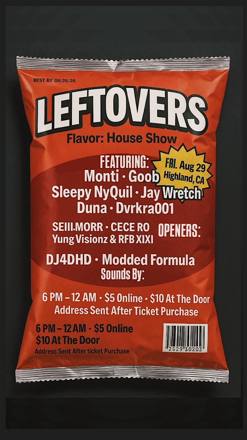 LEFTOVERS HOUSE SHOW, 29 August | Event in Highland | AllEvents