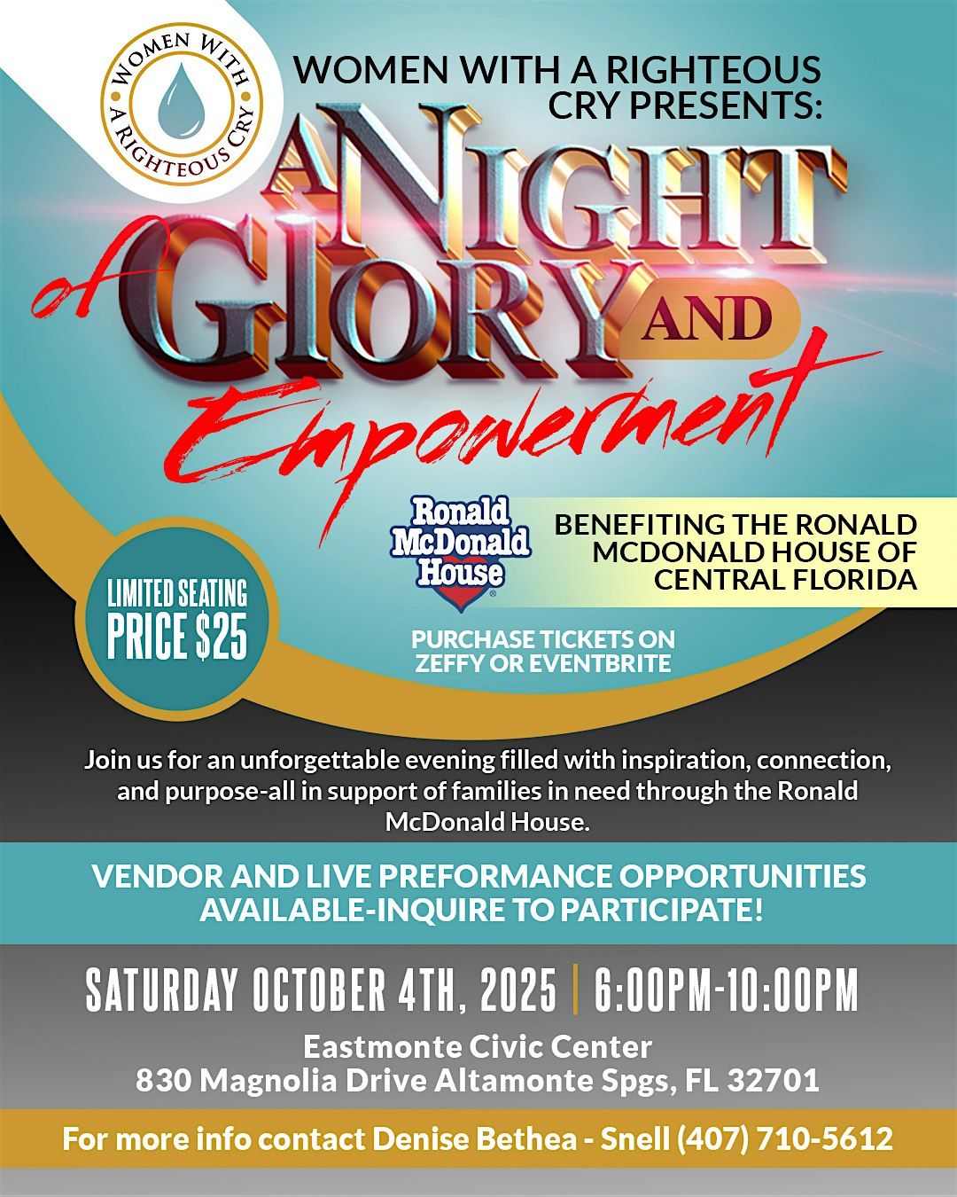 A Night of Glory & Empowerment, 4 October | Event in Altamonte Springs | AllEvents