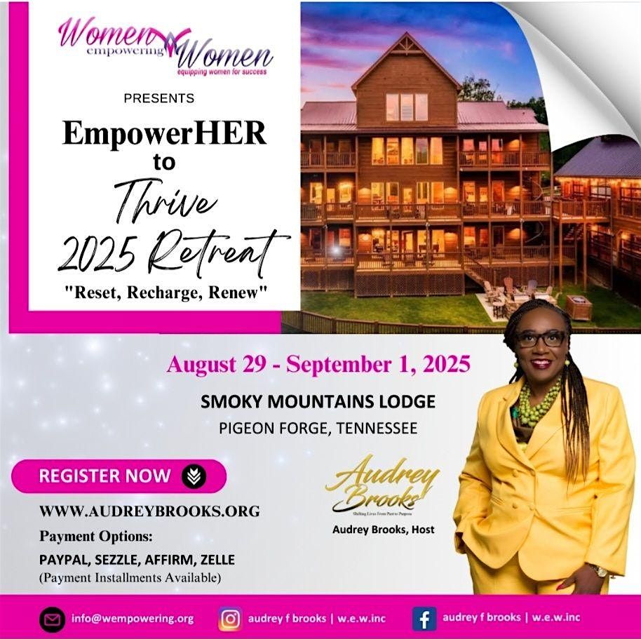 EmpowerHER to Thrive Retreat 2025: Reset, Recharge, Renew, 29 August | Event in Pigeon Forge | AllEvents