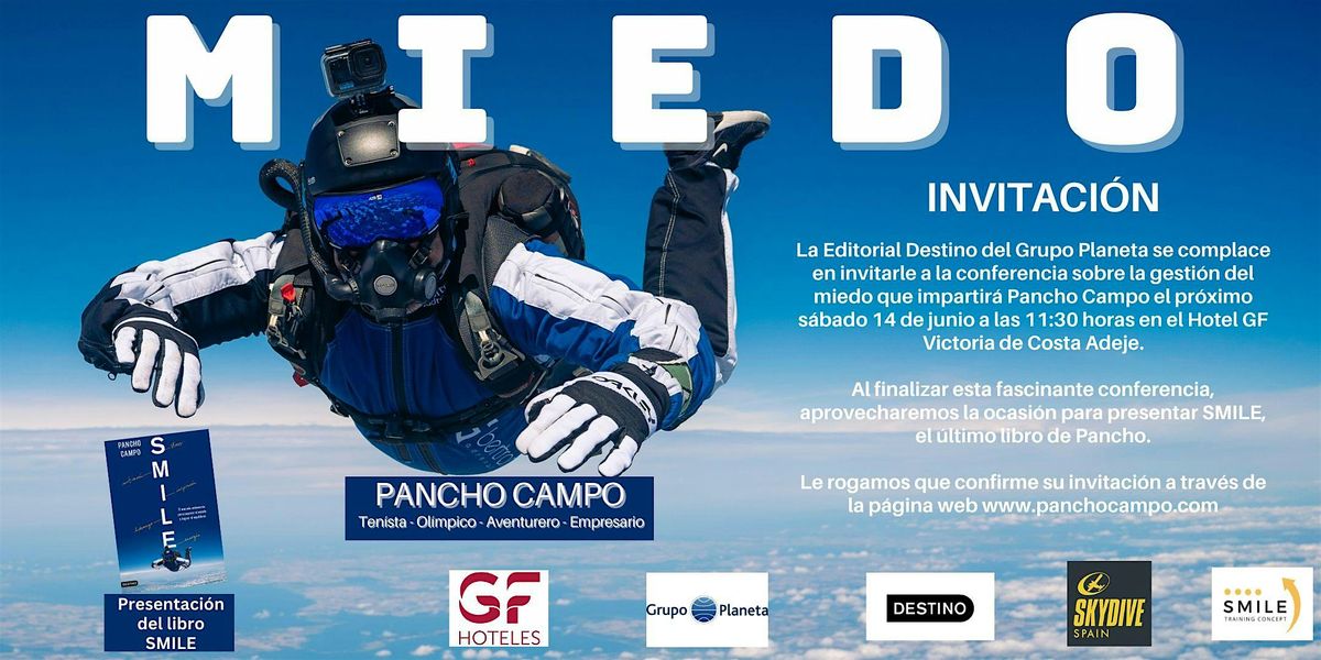Conferencia MIEDO por Pancho Campo (Adeje - Canarias), 14 June | Event in Costa Adeje | AllEvents