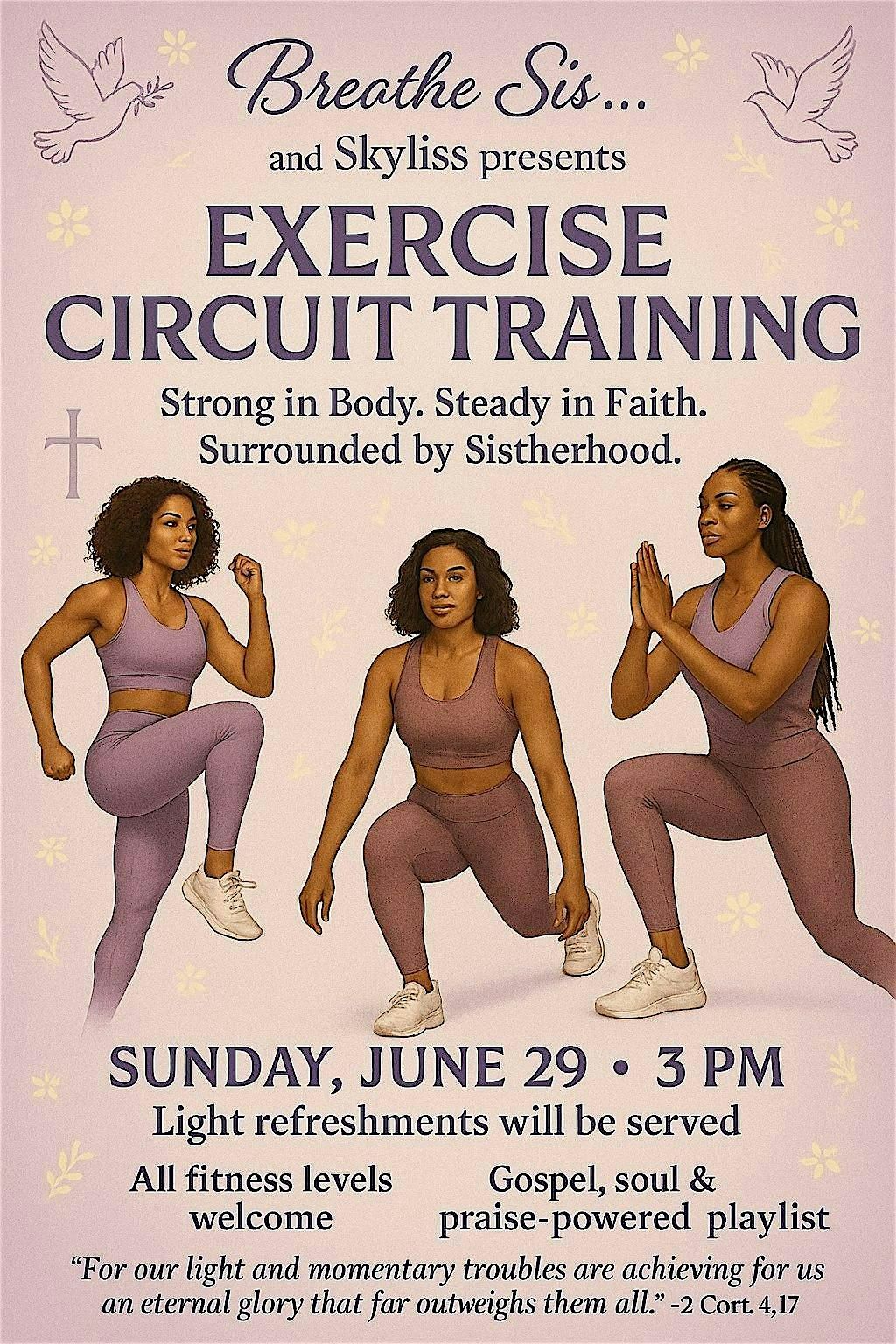 Breathe Sis x Skilyss Lipbar Exercise Circuit Training, 29 June | Event in Southfield | AllEvents
