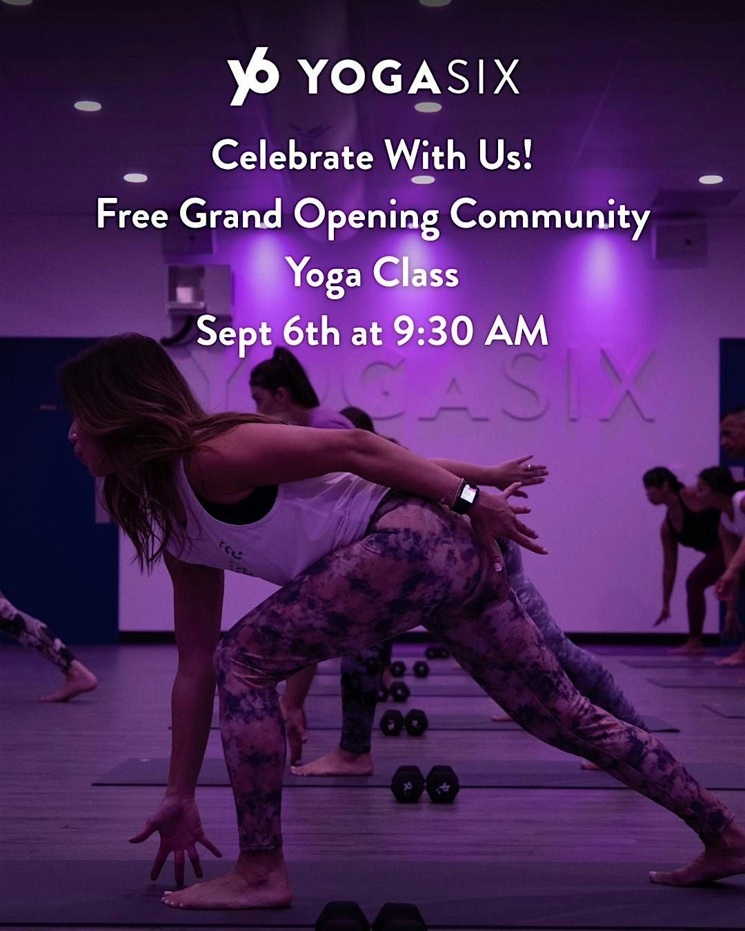 Celebrate YogaSix Potomac’s Grand Opening — Movement, Music & Local Love, 6 September | Event in Potomac