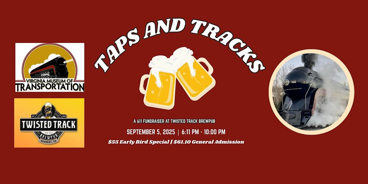 Taps and Tracks, 5 September | Event in Roanoke | AllEvents