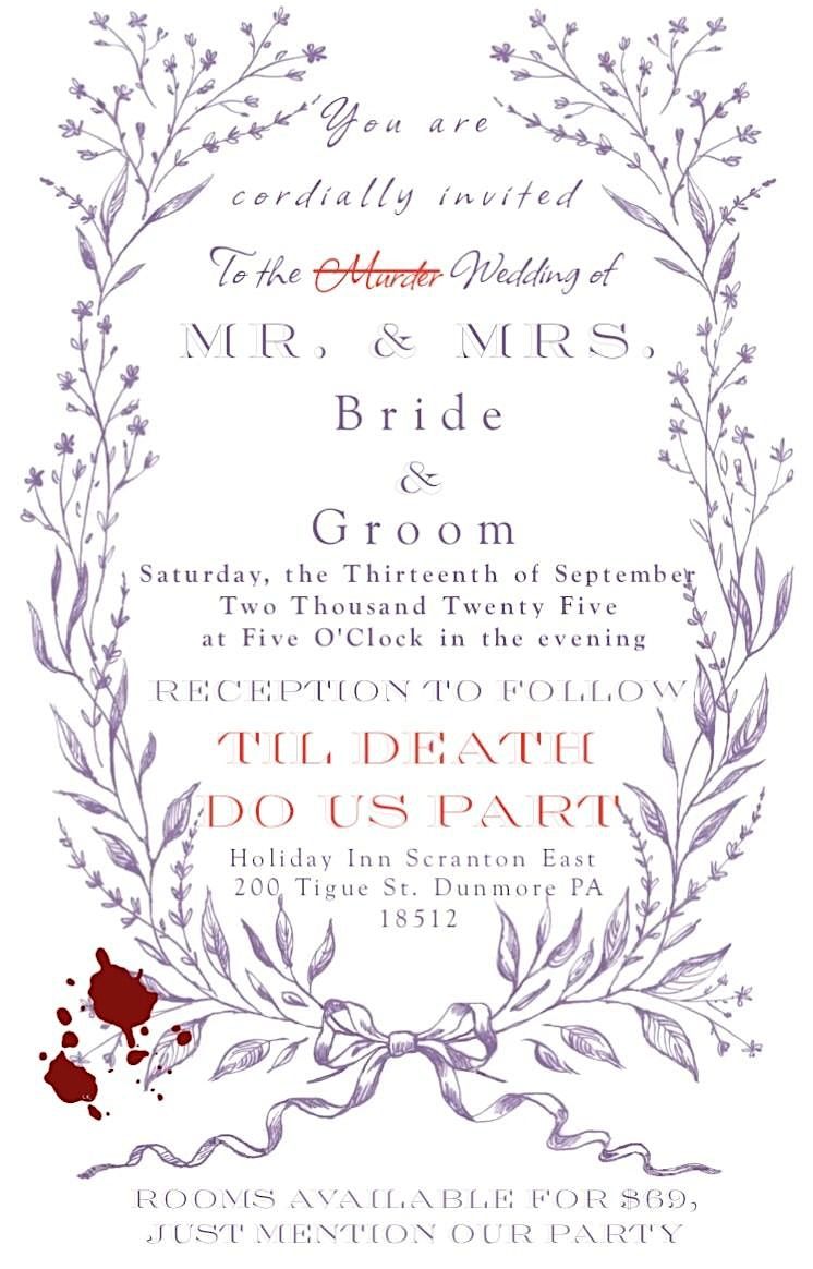 Til Death Do Us Part M**der Mystery Dinner, 13 September | Event in Dunmore | AllEvents