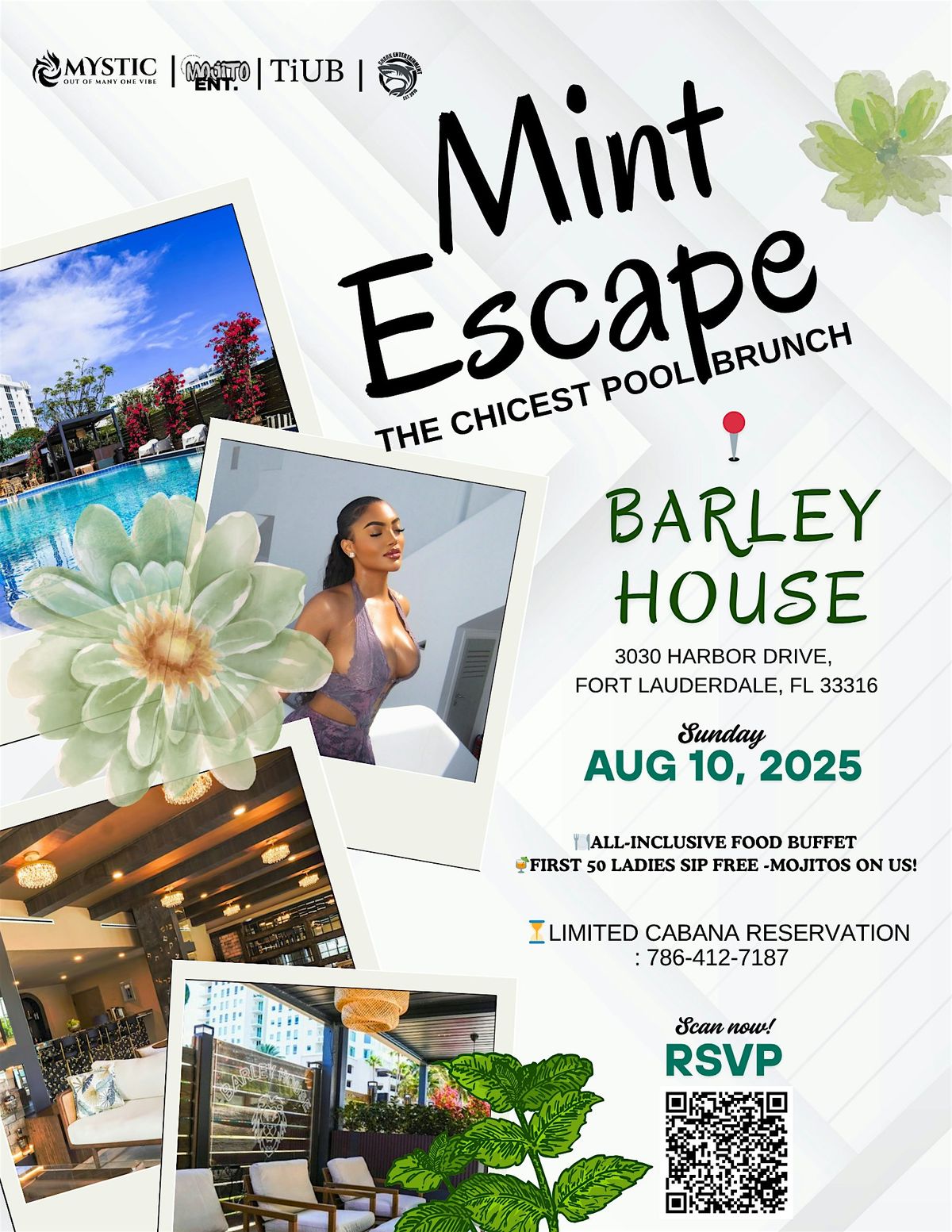 MINT ESCAPE- The Chicest Pool Brunch each month., 10 August | Event in Fort Lauderdale | AllEvents