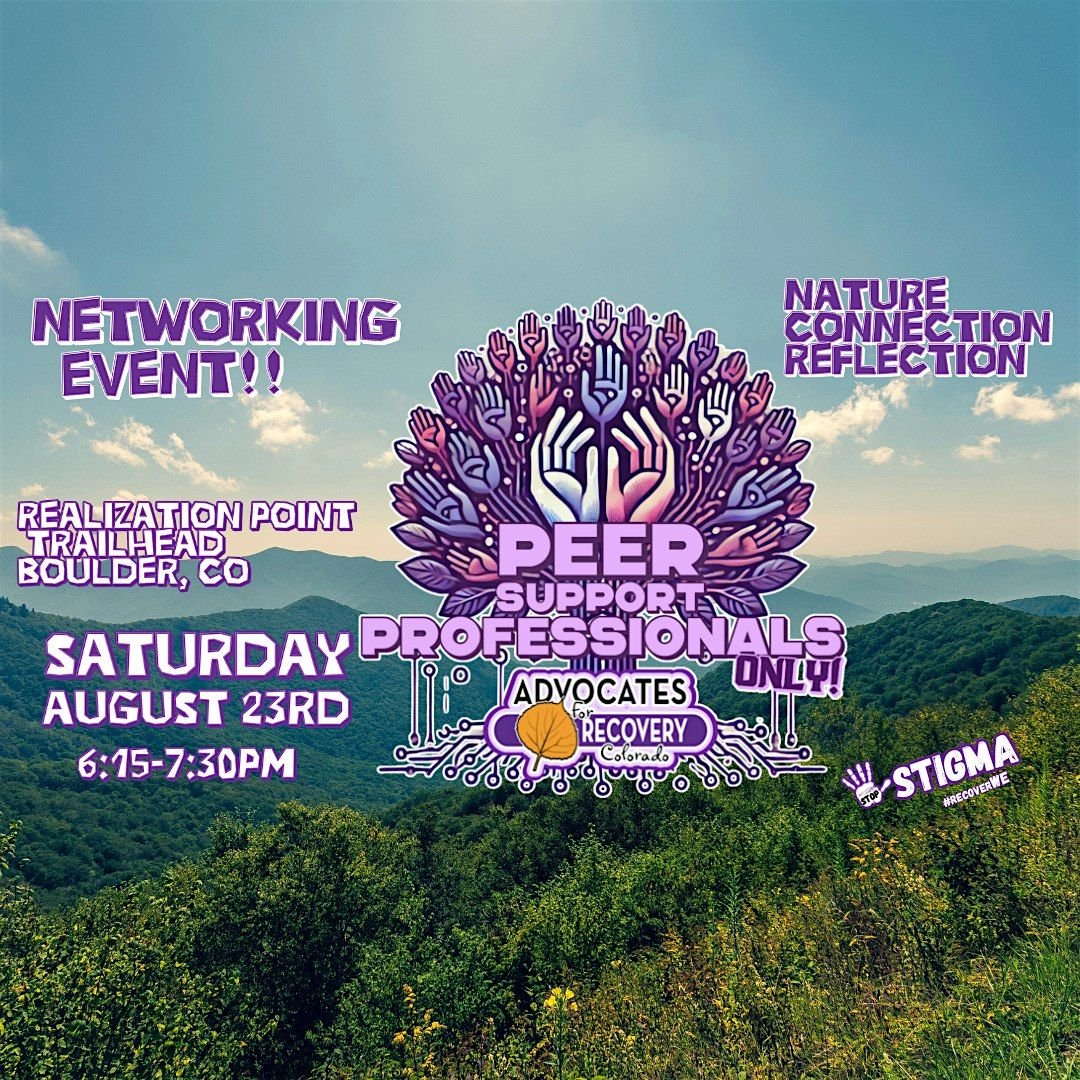 Peer Support Professionals  in the Park: Nature Connection, & Reflection, 23 August | Event in Boulder