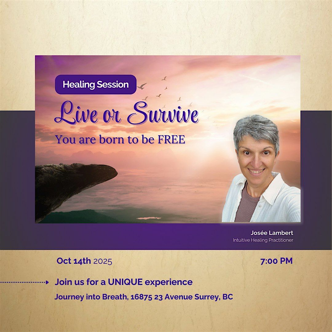 Live or Survive, you are born to be free..., 14 October | Event in Surrey | AllEvents