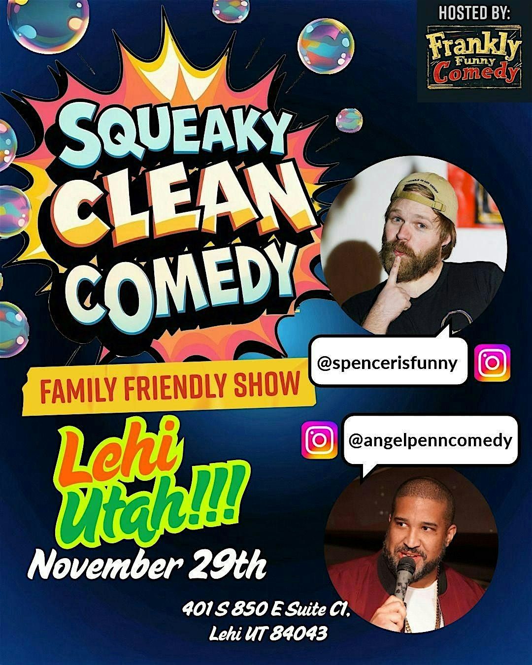 Squeaky Clean Comedy (Utah), 29 November | Event in Lehi | AllEvents