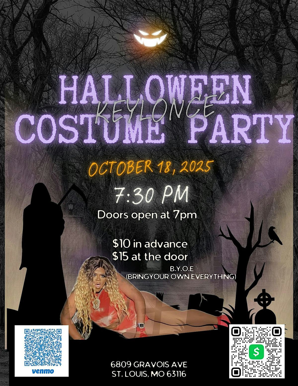 Halloween Drag Show with Keylonce', 18 October | Event in St. Louis | AllEvents