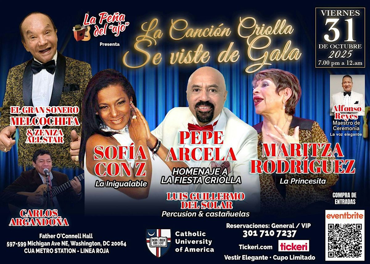 La canción criolla se viste de gala, 31 October | Event in Washington | AllEvents