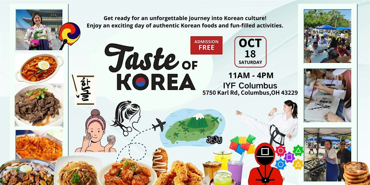 Taste of Korea in Columbus, 18 October | Event in Columbus | AllEvents