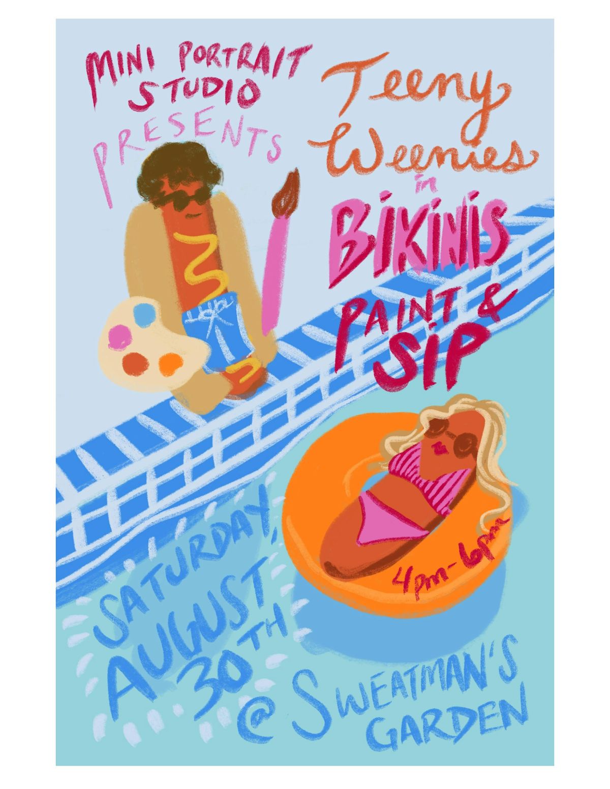 Teeny Weenies in Bikinis Paint and Sip, 30 August | Event in Charleston | AllEvents