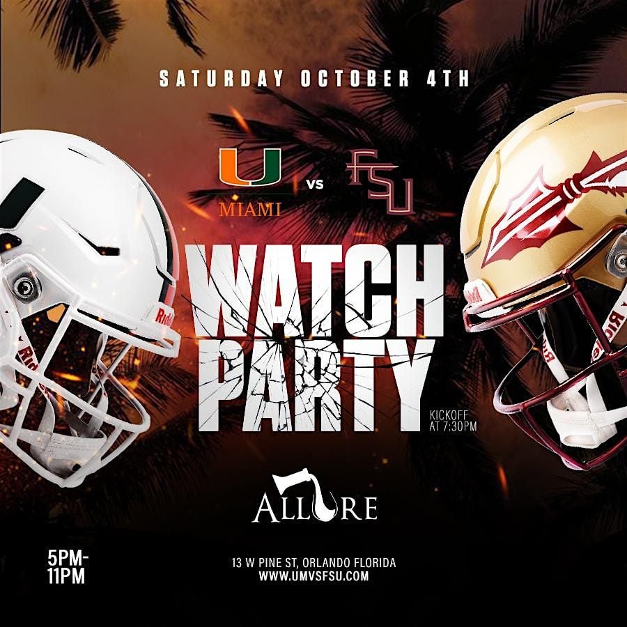 UM vs FSU watch party | Event in Orlando | AllEvents