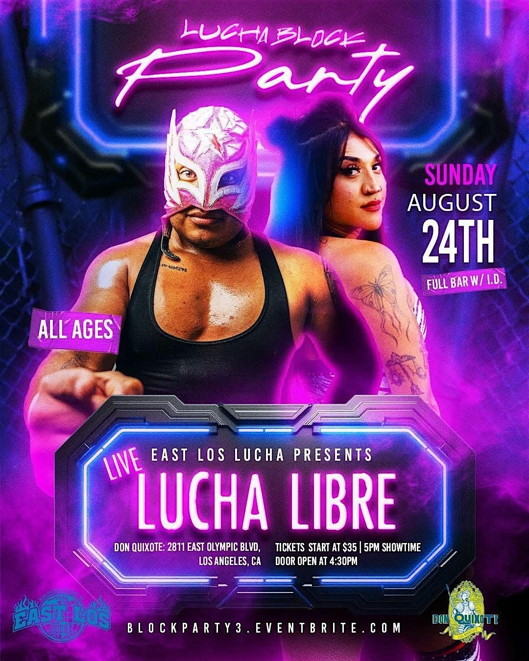 East Los Lucha: LUCHA BLOCK PARTY 3, 24 August | Event in Los Angeles | AllEvents