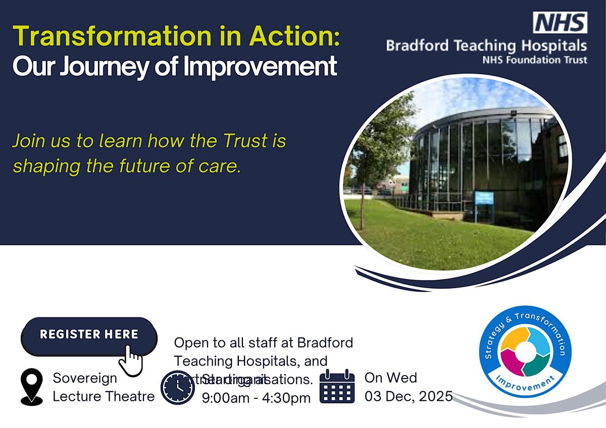 Transformation in Action: Our Journey of Improvement, 3 December | Event in Bradford | AllEvents