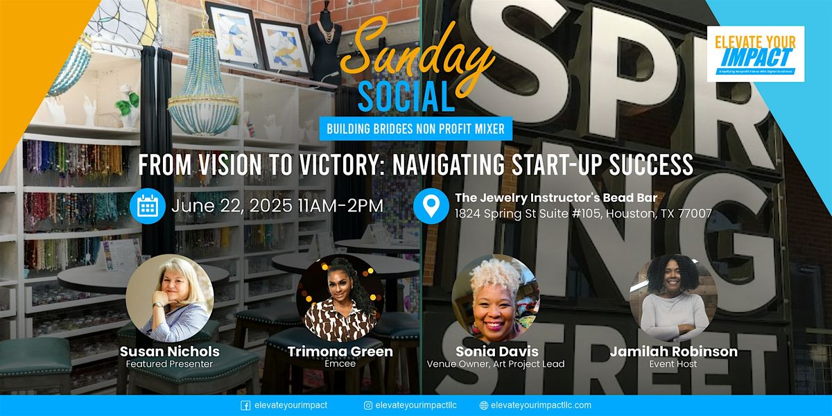 Non-Profit Mixer | From Vision to Victory: Navigating Start-Up Success, 22 June | Event in Houston | AllEvents