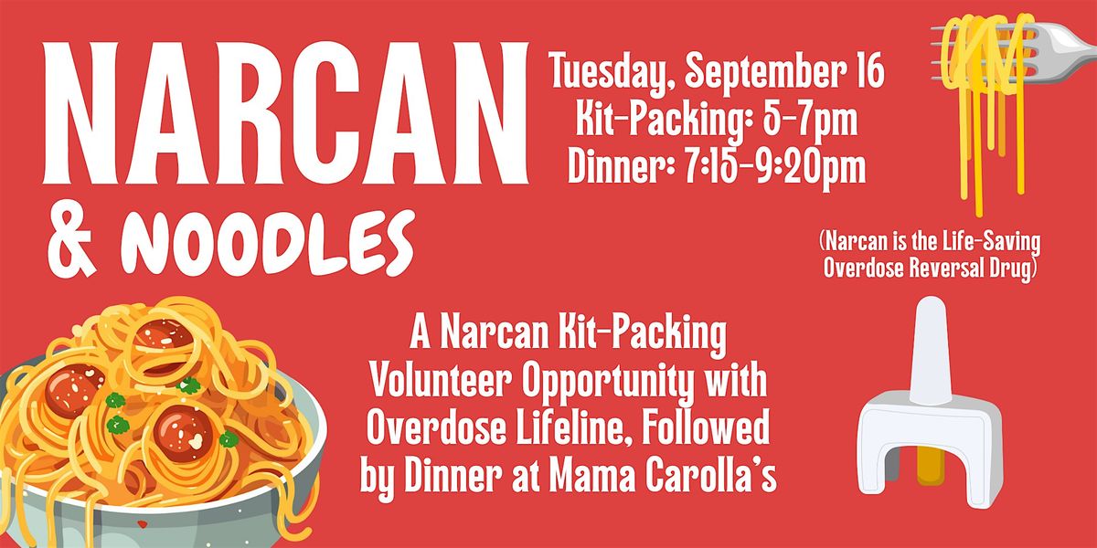 Narcan & Noodles: with Overdose Lifeline & Mama Carolla's, 16 September | Event in Indianapolis | AllEvents